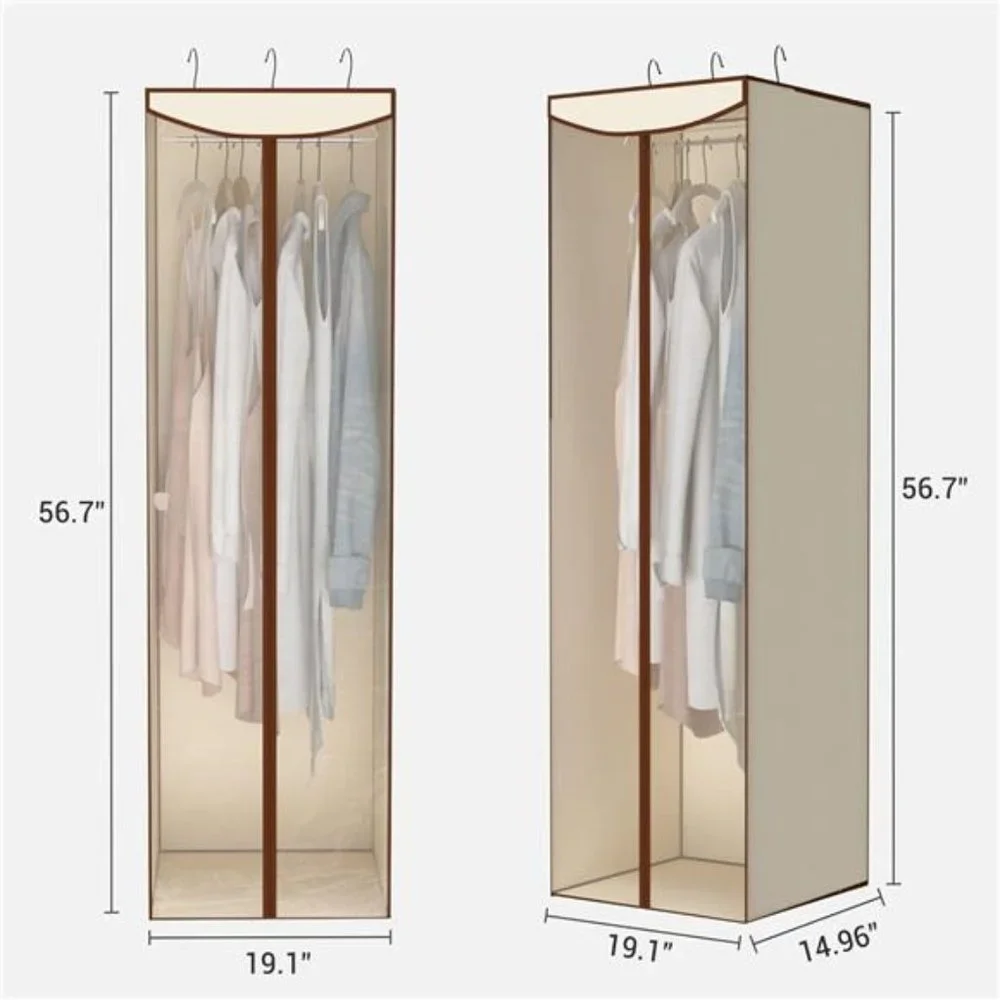 2-Pack Hanging Garment Bag, Long Garment Cover for Closet, Clear Garment Bags